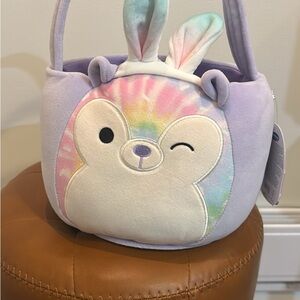 Squishmallow Plush Pastel Bunny Easter Basket/Tote  - so cute ! Never used